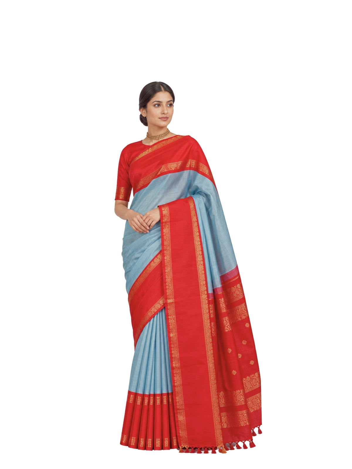 Parvai Kanchipuram Korvai Silk Sari : Kalika