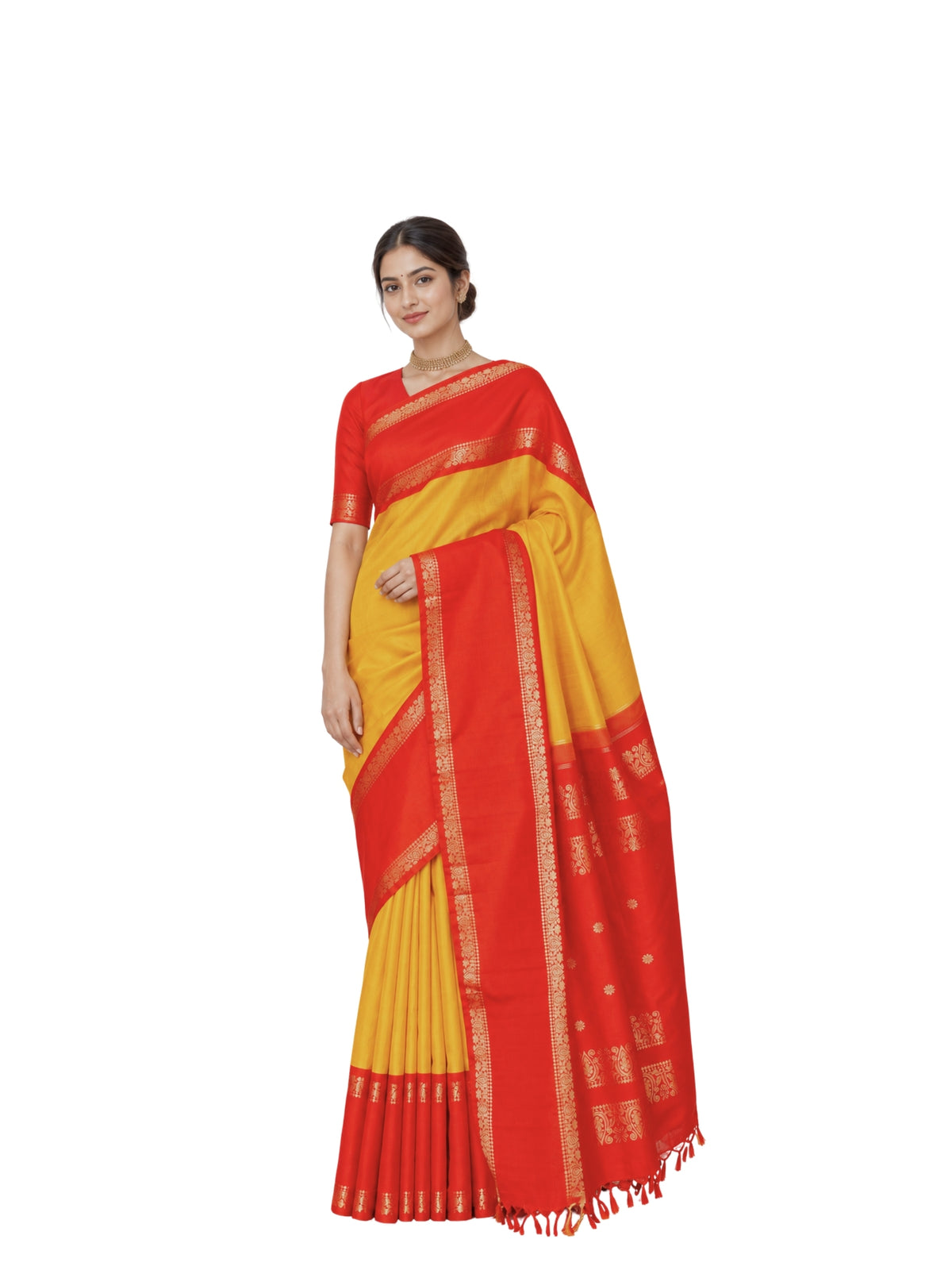 Parvai Kanchipuram Korvai Silk Sari : Kalika