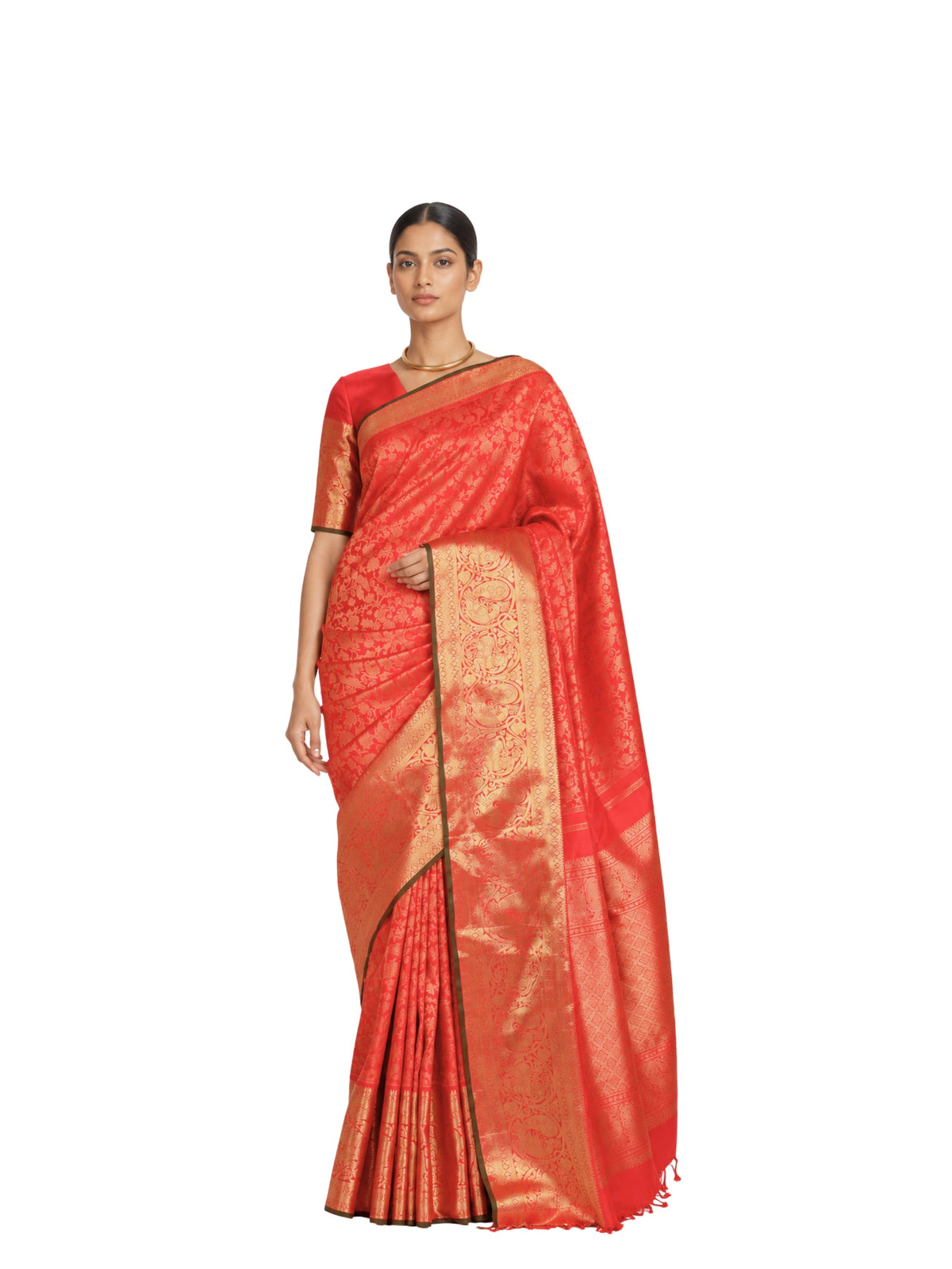Parvai Handwoven Brocade Sari