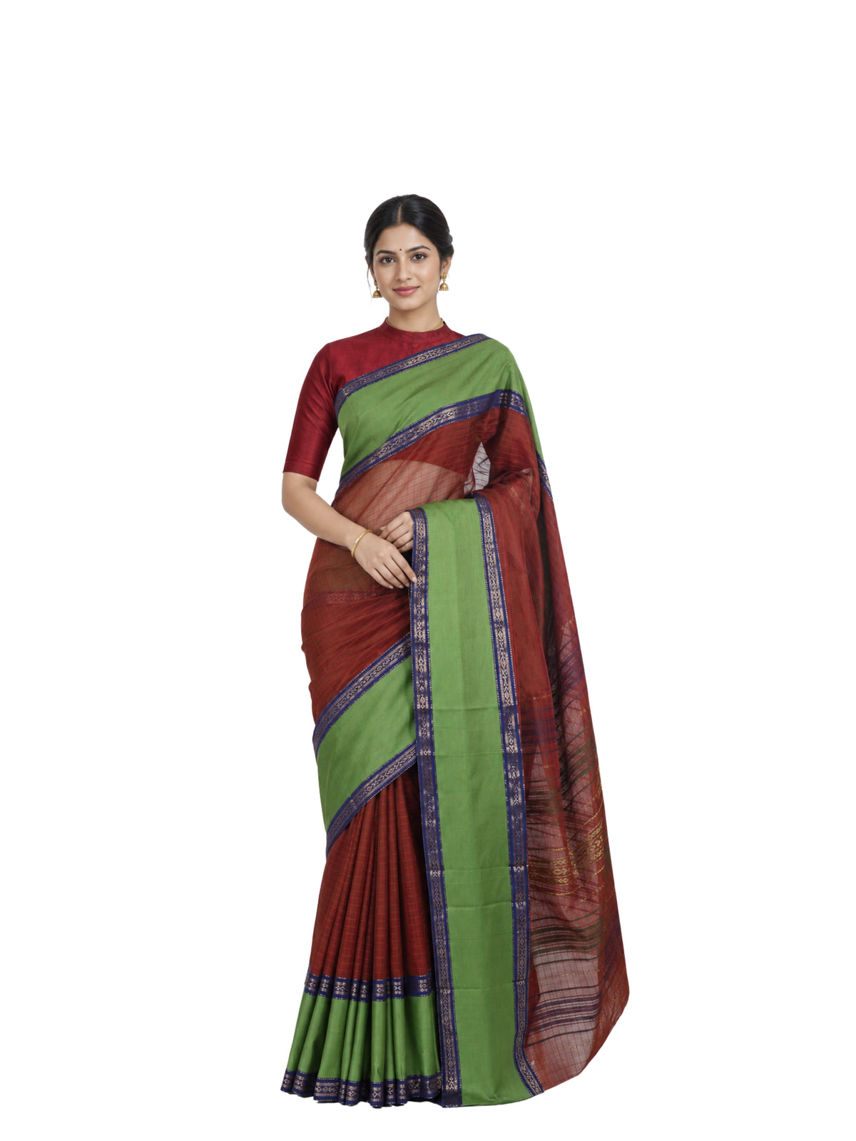 Parvai Silk Cotton Sari : Rajeshwari