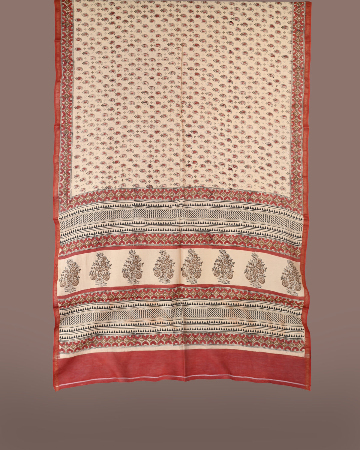Parvai Bagru Silk Cotton Sari