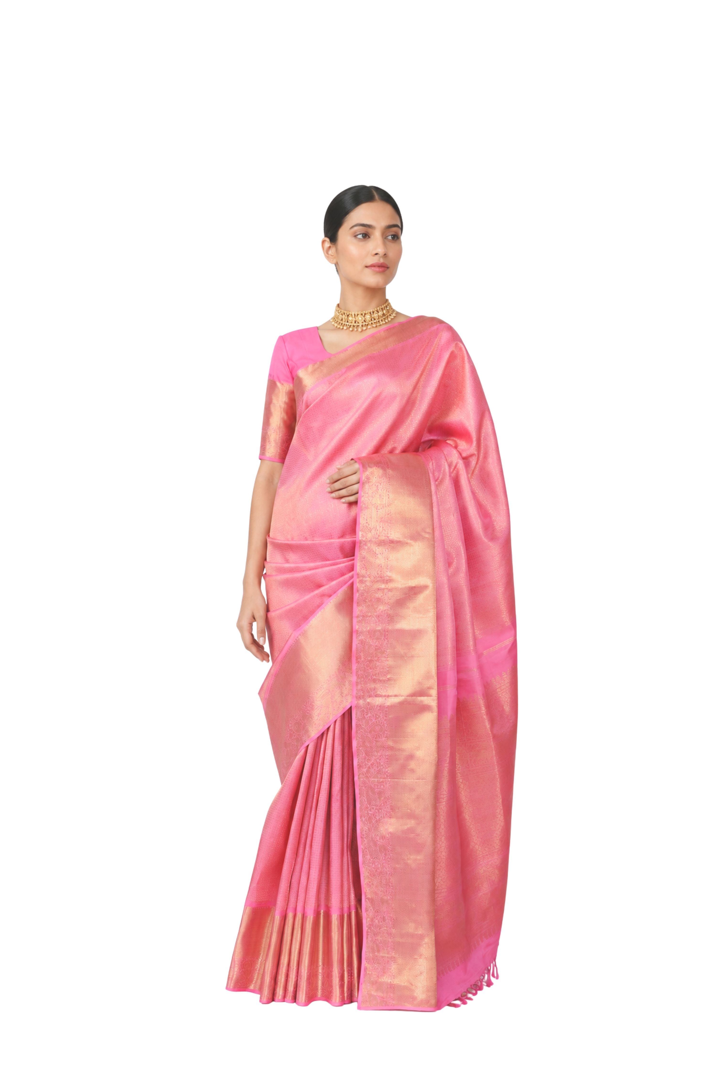 Parvai Kanchipuram Brocade Silk Sari