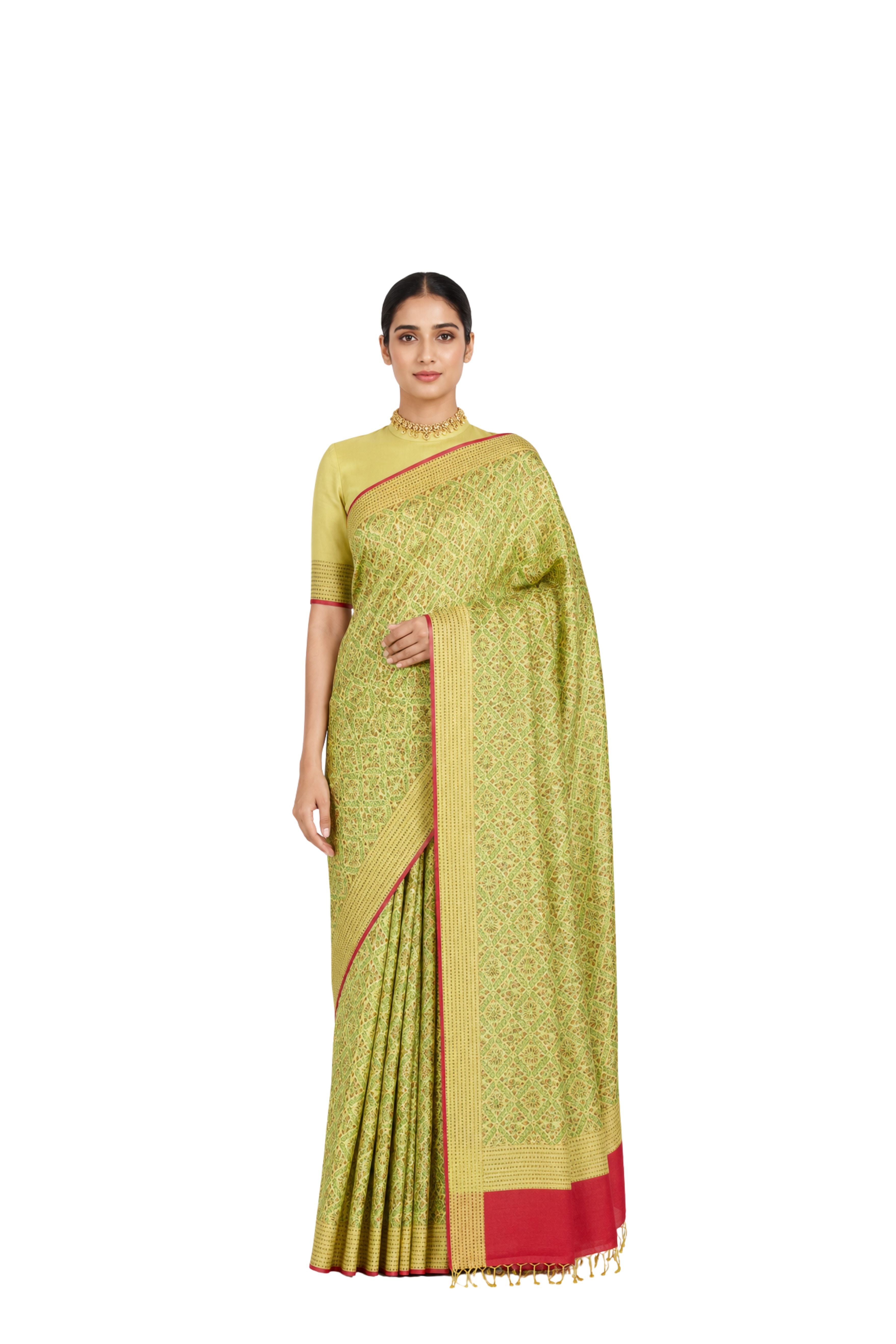 Parvai Hand block Printed Silk