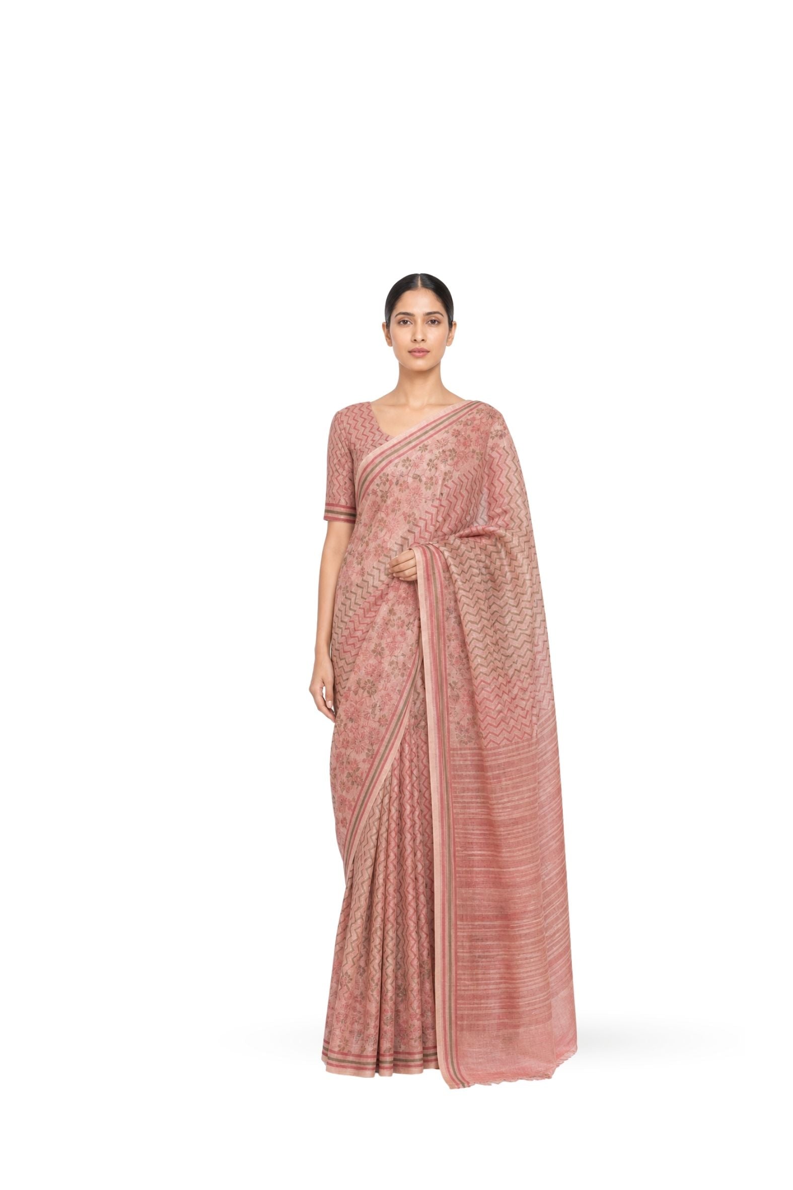 Linen Sari : Raag
