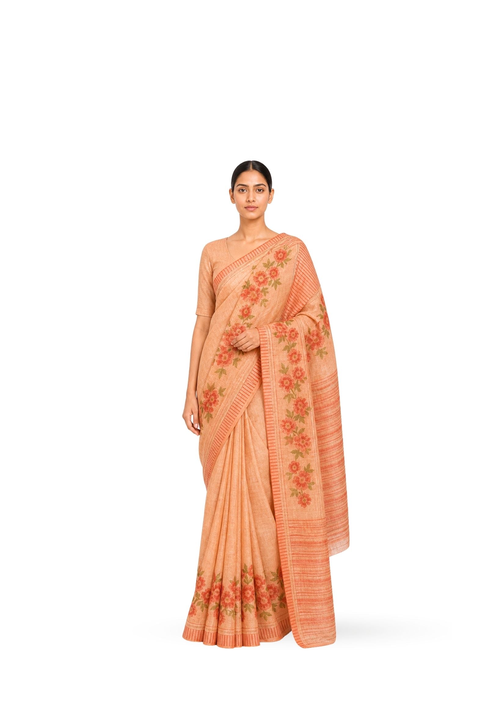 Linen Sari : Raag