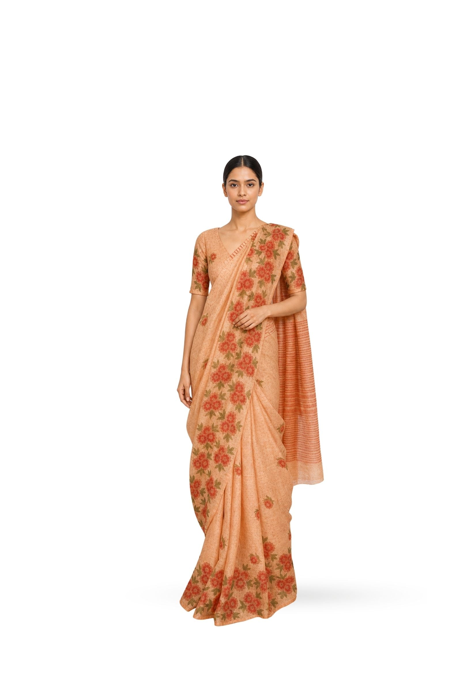 Linen Sari : Raag