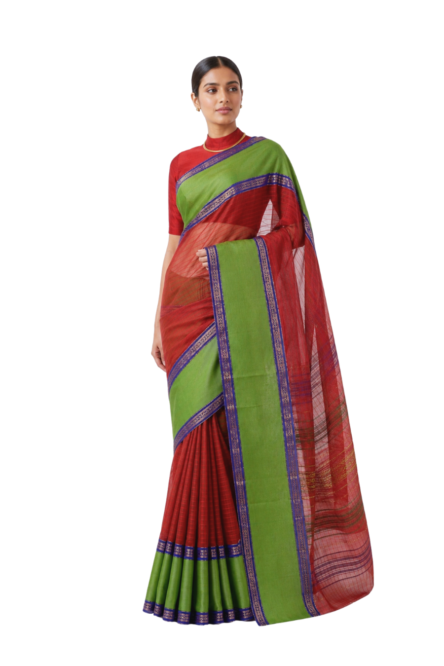 Parvai Silk Cotton Sari : Rajeshwari