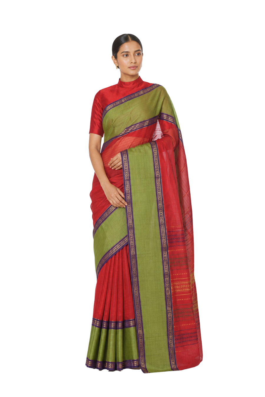 Parvai Silk Cotton Sari : Rajeshwari