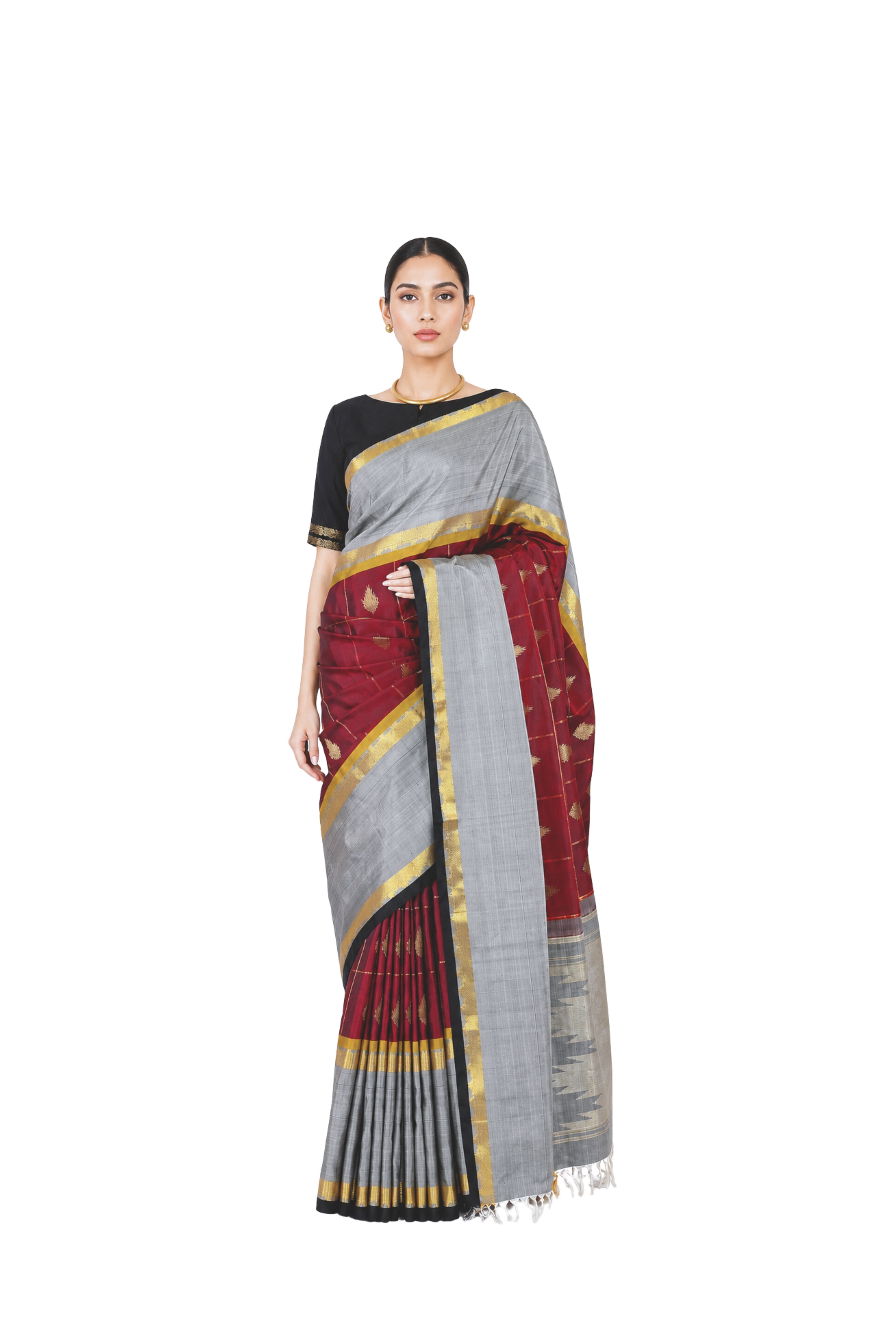 Parvai Kanchipuram Silk Sari : Shringa