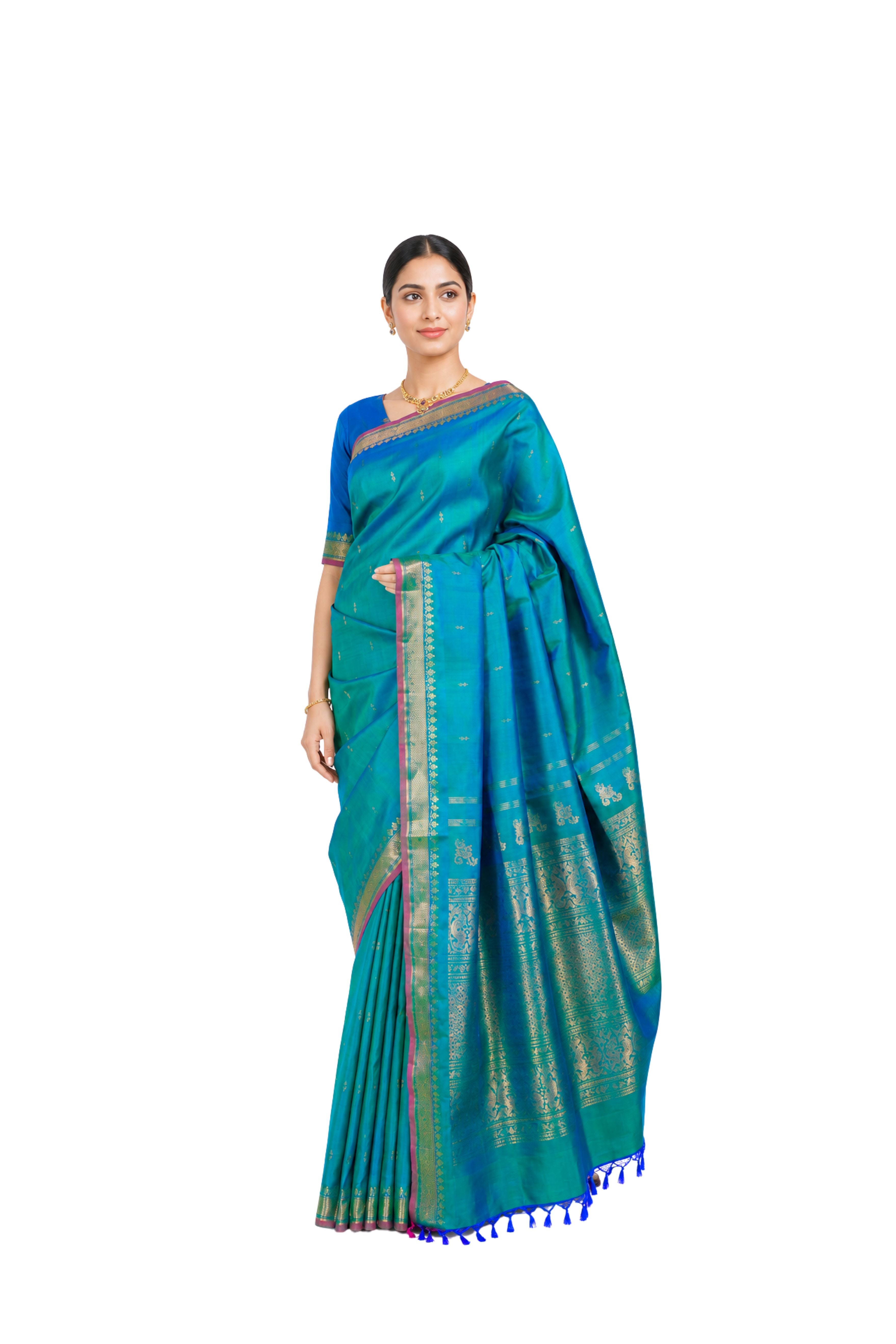 Parvai Kanchipuram Silk Sari : Durja