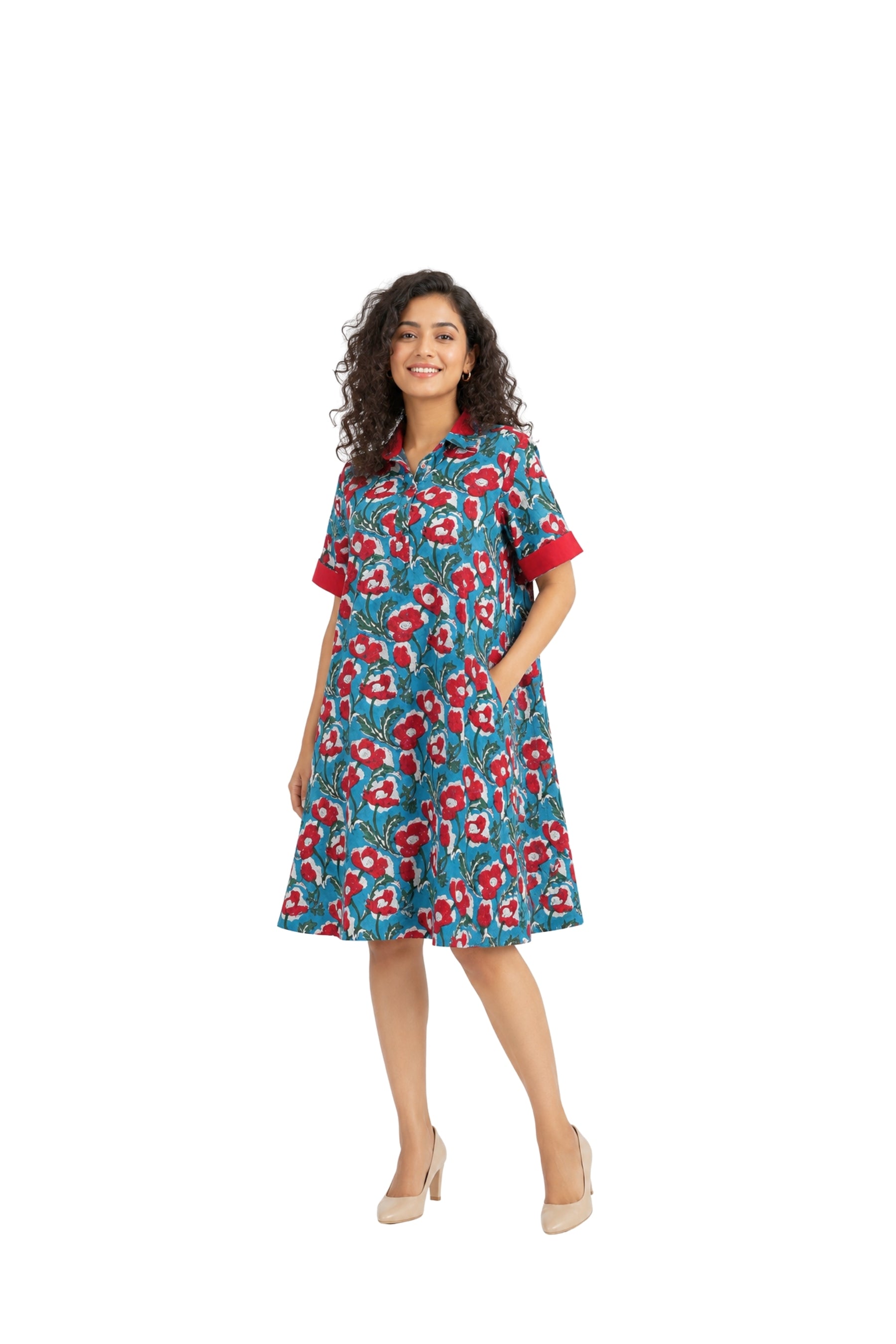 Shirt Collar Short Dress