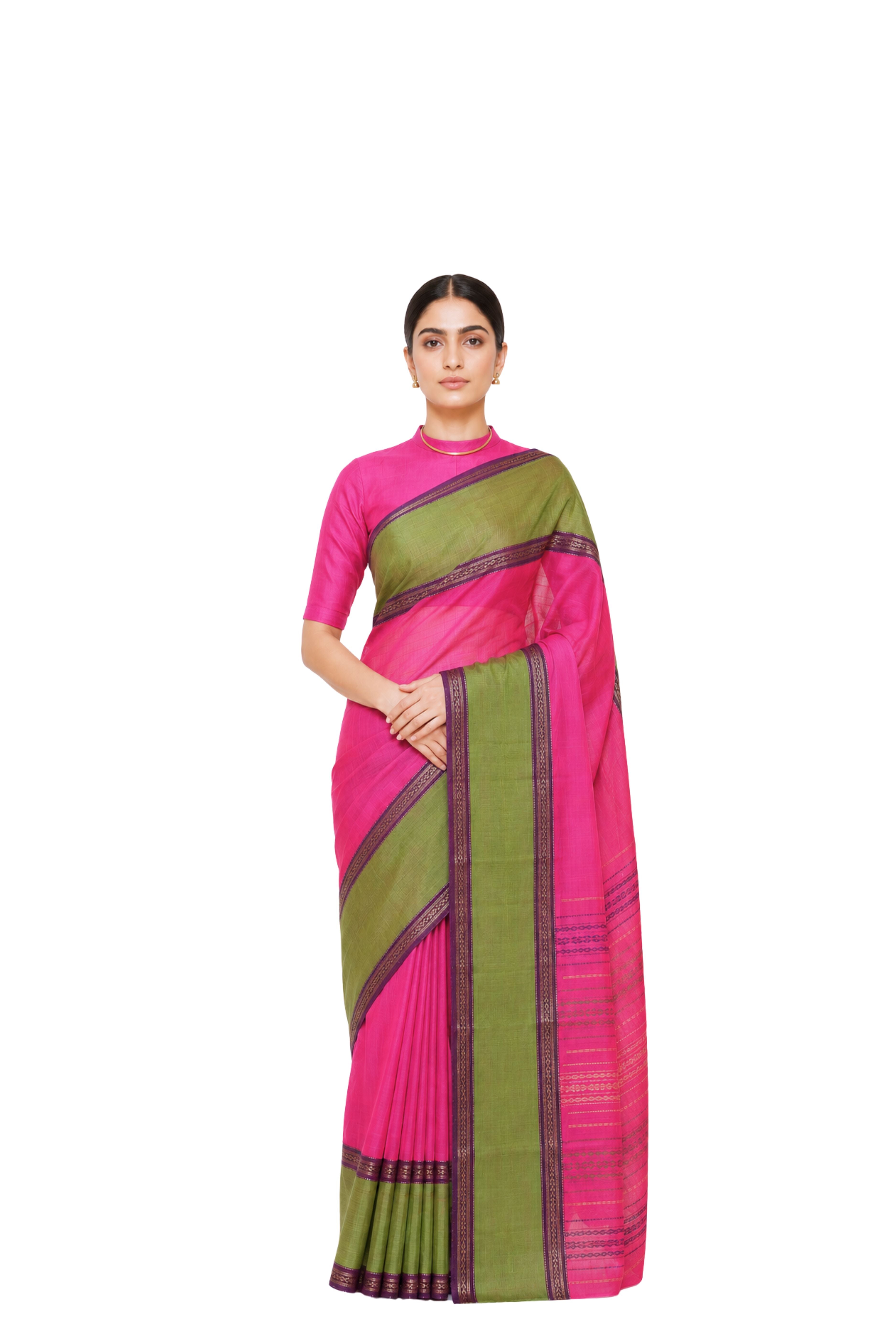Parvai Silk Cotton Sari : Rajeshwari