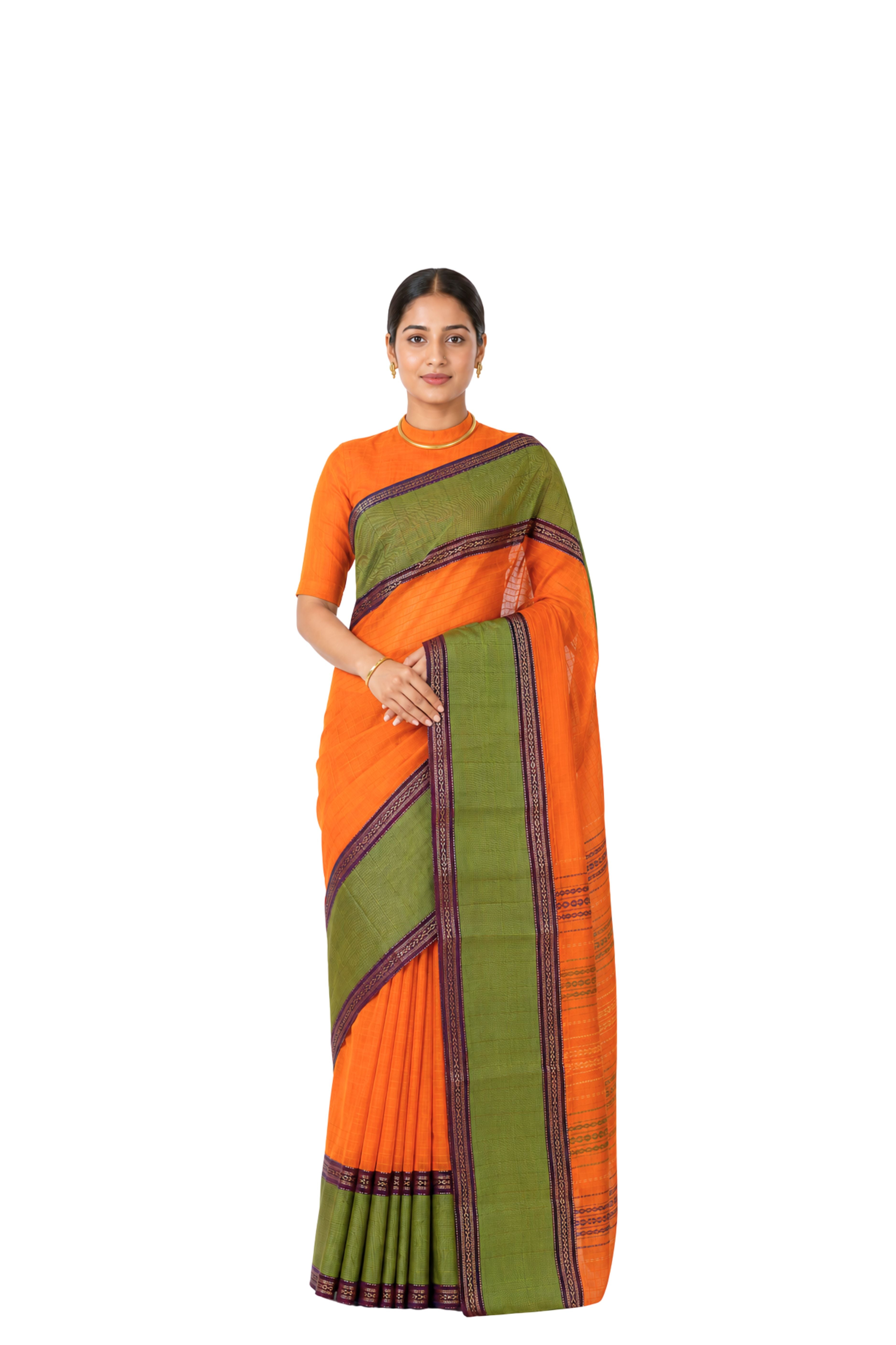 Parvai Silk Cotton Sari : Rajeshwari